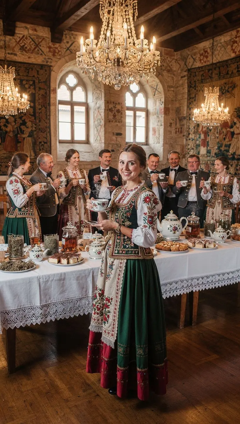 Tradičné slovenské čajové obrady s ručne zbieranými bylinkami.